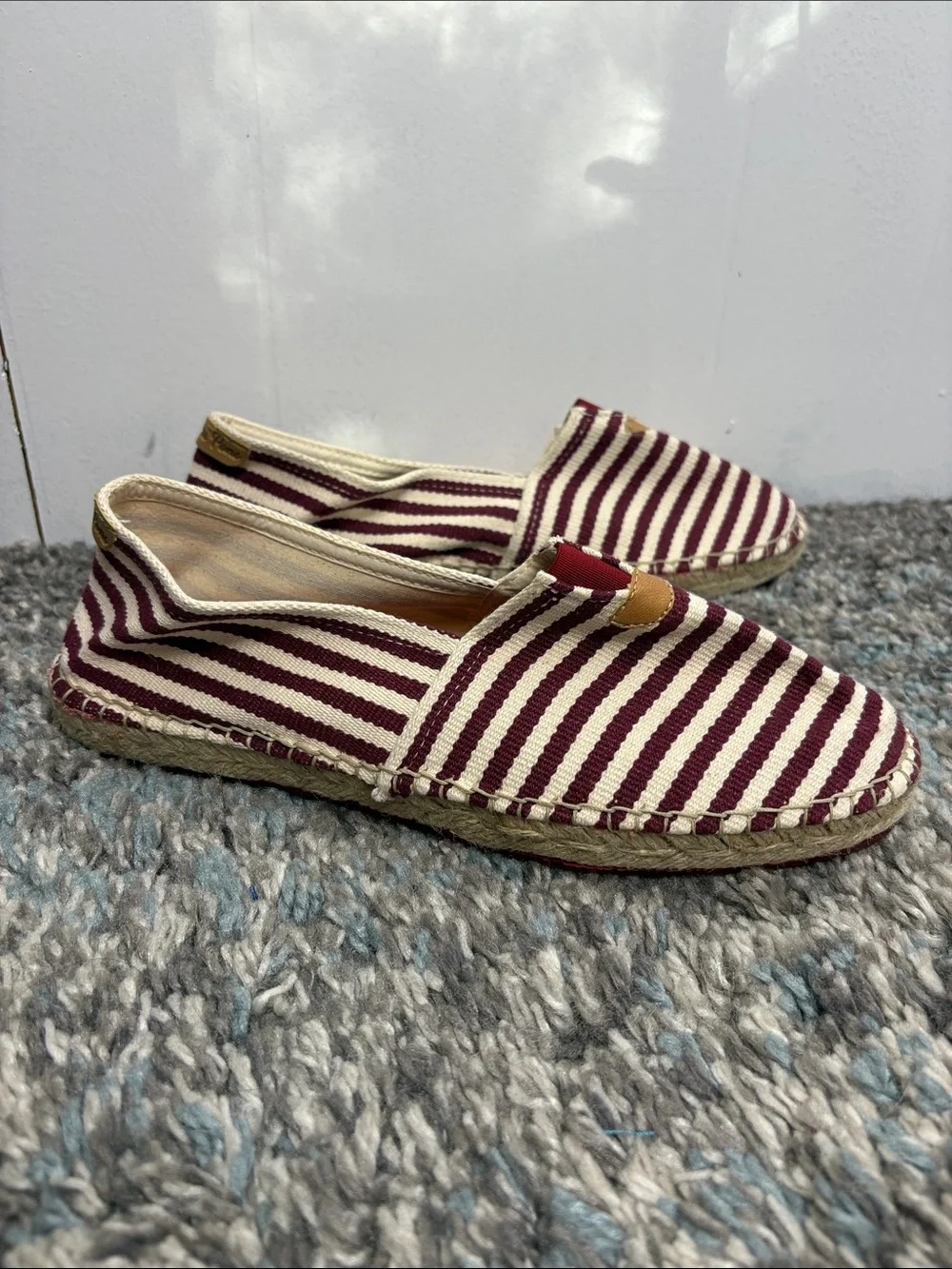 Toni Pons Shoes Womens 41 10 Slip On Espadrille Boat Woven Striped Preppy Beach